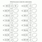 10 Times Table in Multiplication Worksheets Up To 10