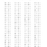 100 Horizontal Addition/subtraction/multiplication Questions intended for Multiplication Worksheets Horizontal