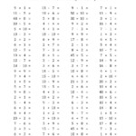 100 Horizontal Mixed Operations Questions (Facts 1 To 10) (A within Multiplication Worksheets Horizontal