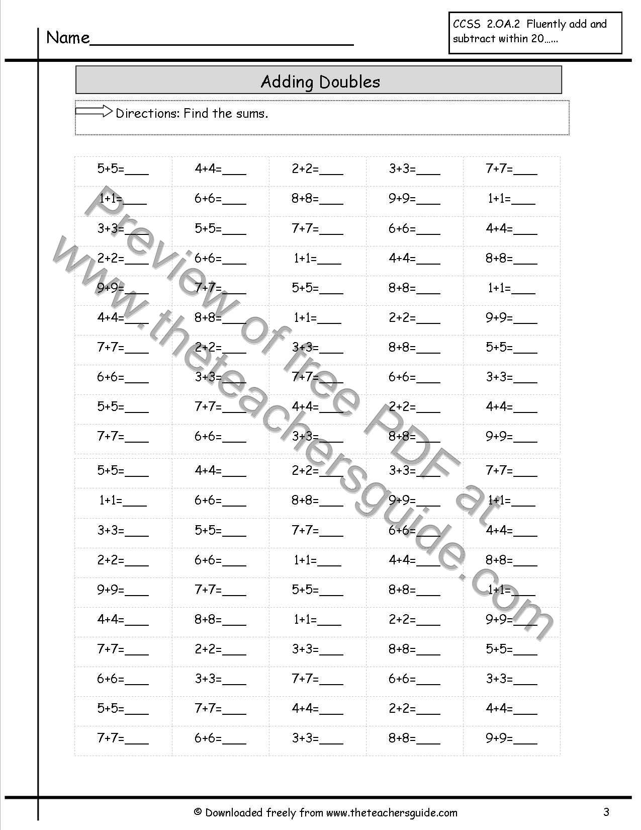 100 Problem Addition Worksheets &amp; Printables Second Grade pertaining to 4&amp;#039;s Multiplication Worksheets 100 Problems