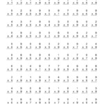 100 Vertical Questions -- Multiplication Facts -- 91-9 (A) within 9 Multiplication Worksheets