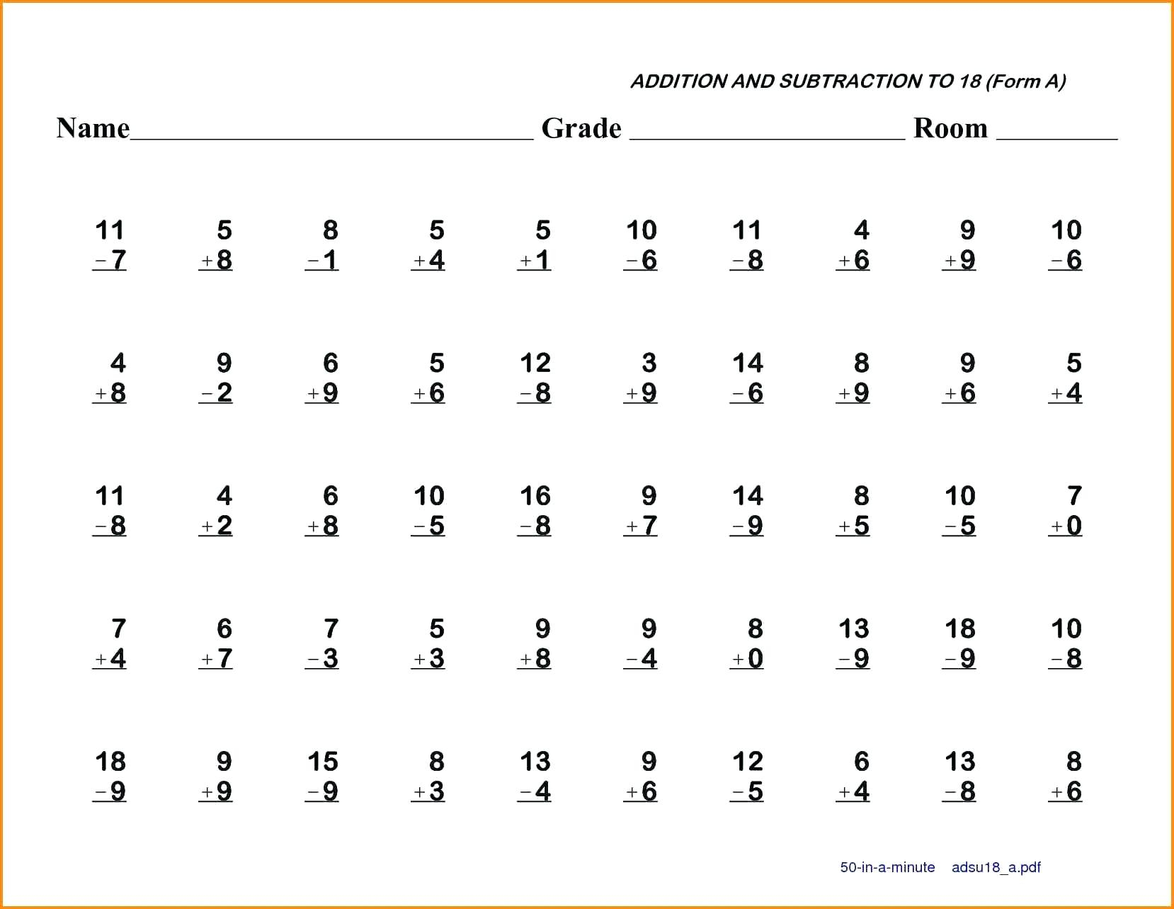 1St Grade Math Worksheets 8 Best Math Images On Free in Multiplication Worksheets 50 Problems