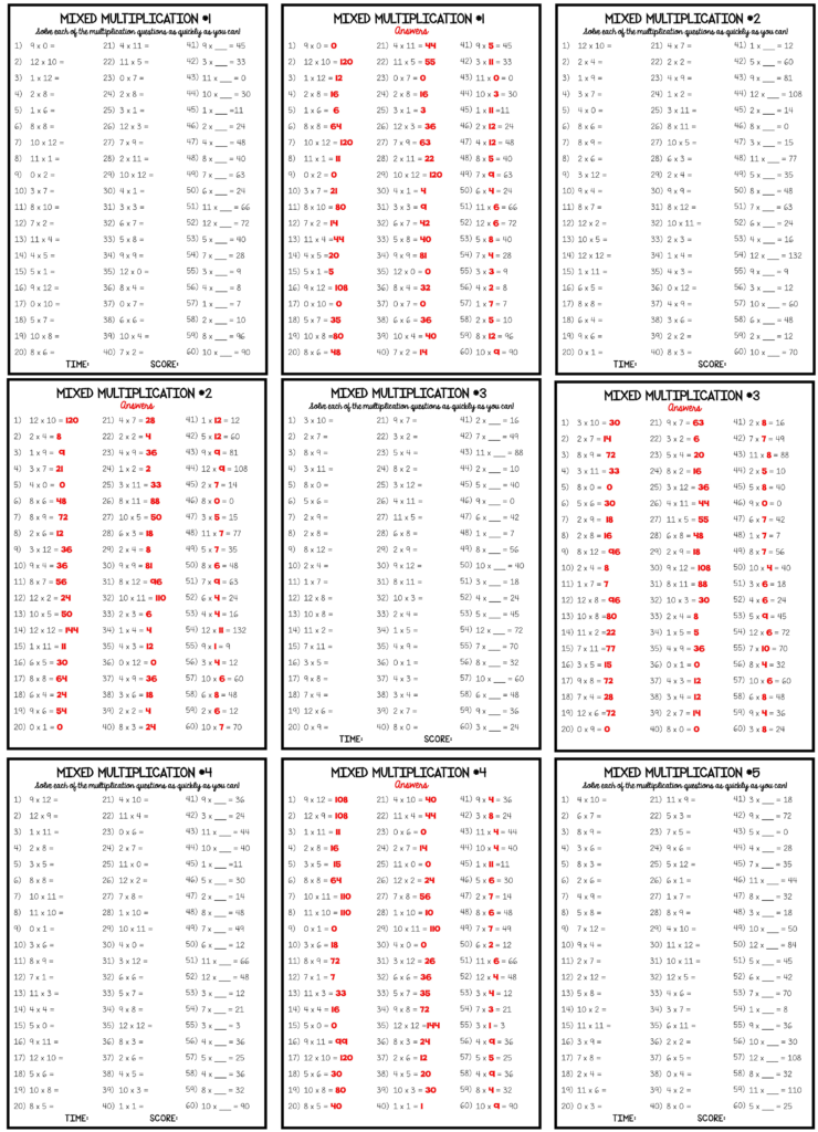 20 Worksheets For Students To Complete The Multiplication within Printable Multiplication Table 20