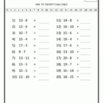 2Nd Grade Math Worksheets Mental Subtraction To 20 2 | 2Nd Pertaining To Printable Multiplication Worksheets Grade 2