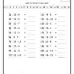 2Nd Grade Math Worksheets Mental Subtraction To 20 2 | 2Nd pertaining to Printable Multiplication Worksheets Grade 2