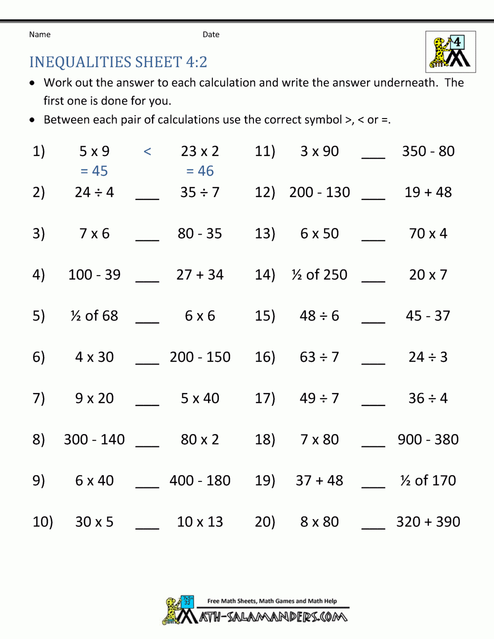 Multiples Worksheet 4th Grade