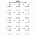 4Th Grade Math Worksheets Multiplication 2 Digits2 in Worksheets Multiplication Grade 2