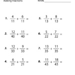 5Th Grade Math Worksheets Adding Fraction | Math Worksheets In 5&#039;s Multiplication Worksheets