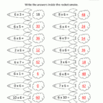 6 Times Table for Multiplication Worksheets 6 Facts