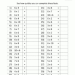 6 Times Table inside Printable Multiplication Tables No Answers