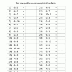 6 Times Table Throughout Printable Multiplication Speed Test