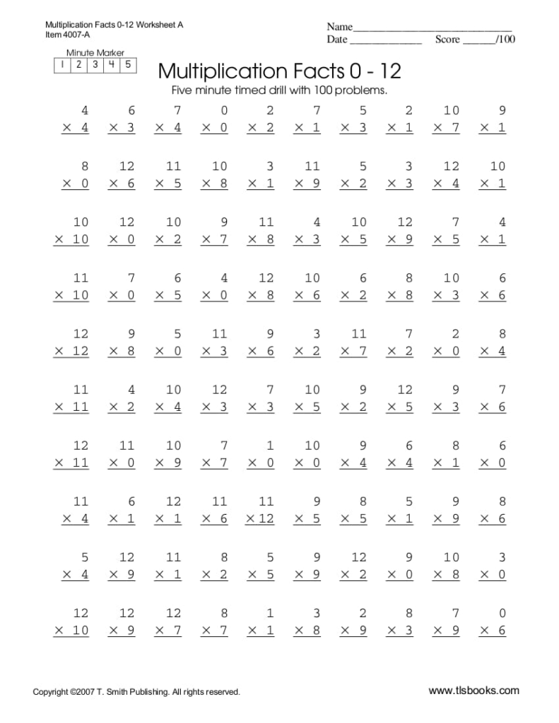 7+ Multiplication Worksheets Examples In Pdf | Examples Pertaining To Worksheets Multiplication Pdf