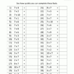 7 Times Table inside Printable Multiplication Worksheets 7&amp;#039;s And 8&amp;#039;s