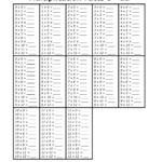 7 Times Tables Timed Worksheet | Printable Worksheets And throughout Printable Multiplication Worksheets 0-10