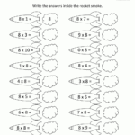 8 Times Table for Multiplication Worksheets Year 8