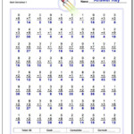 80 And 100 Problem Spaceship Math/rocketmath/mad Minute for Multiplication Worksheets 80 Problems
