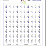 80 And 100 Problem Spaceship Math/rocketmath/mad Minute for Multiplication Worksheets Mad Minute