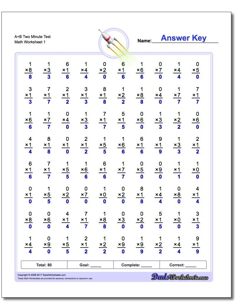 80 And 100 Problem Spaceship Math/rocketmath/mad Minute with regard to Multiplication Worksheets 80 Problems