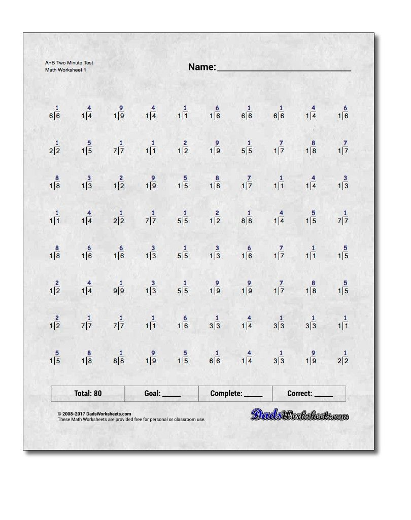 80 Problem Division Rocketmath Tests Designed For Two Minute pertaining to Multiplication Worksheets 80 Problems