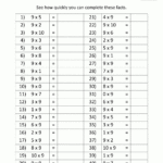 9 Times Table with Printable Multiplication Table 9