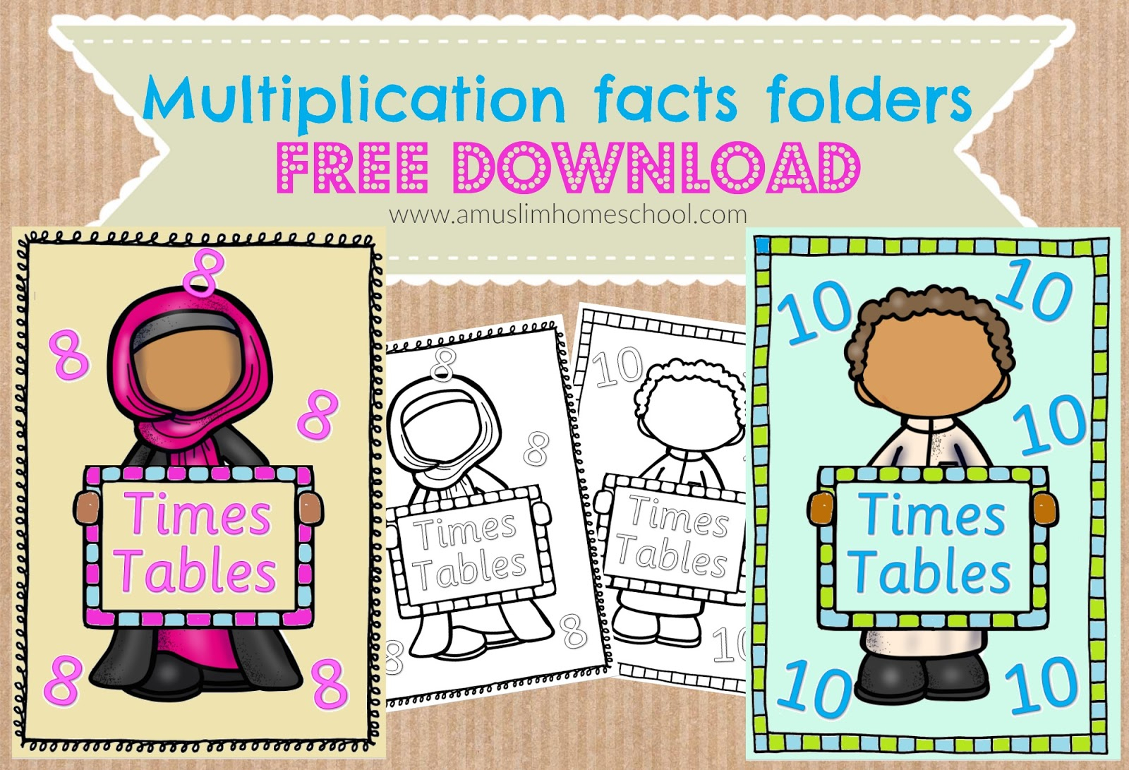 A Muslim Homeschool: Multiplication Fact Foldersmaking regarding Multiplication Lapbook Printable