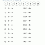 Addition Math Worksheets For Kindergarten intended for Multiplication Worksheets Up To 10