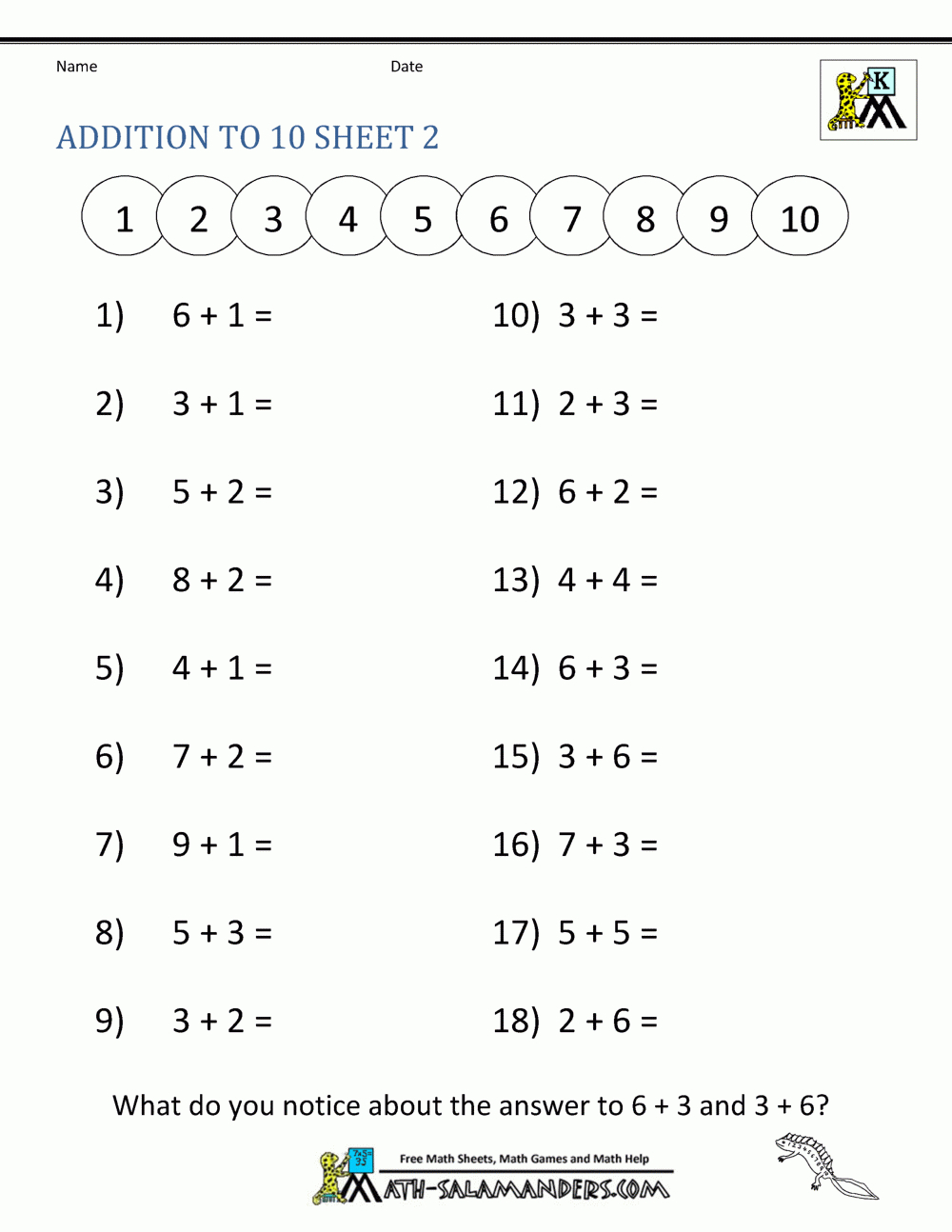 Addition Math Worksheets For Kindergarten intended for Multiplication Worksheets Up To 10 Addition Math Worksheets For Kindergarten intended for Multiplication Worksheets Up To 10