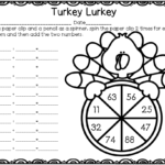 Addition Or Multiplication Turkey Spinners Free Sample pertaining to Printable Multiplication Turkey