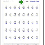 Addition Worksheets: No Carry These Addition Worksheets with Multiplication Worksheets No Carrying