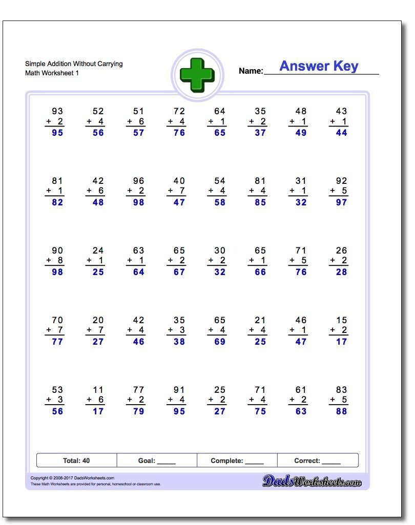 Addition Worksheets: No Carry These Addition Worksheets with Multiplication Worksheets No Carrying Addition Worksheets: No Carry These Addition Worksheets with Multiplication Worksheets No Carrying