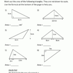 Area Of Right Triangle Worksheets For Printable Multiplication Triangles