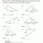 Area Of Right Triangle Worksheets for Printable Multiplication Triangles