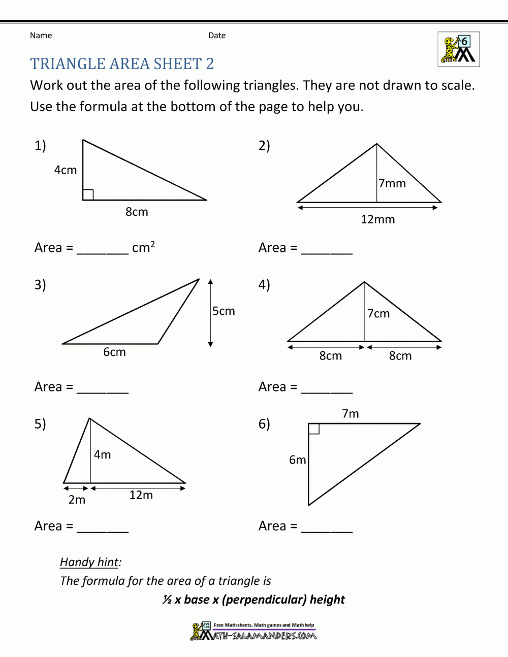 Area Of Right Triangle Worksheets for Printable Multiplication Triangles Area Of Right Triangle Worksheets for Printable Multiplication Triangles