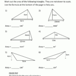 Area Of Right Triangle Worksheets In Printable Multiplication Triangles