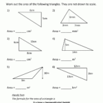 Area Of Right Triangle Worksheets in Printable Multiplication Triangles