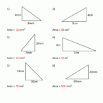 Area Of Right Triangle Worksheets Within Printable Multiplication Triangles