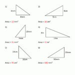 Area Of Right Triangle Worksheets within Printable Multiplication Triangles