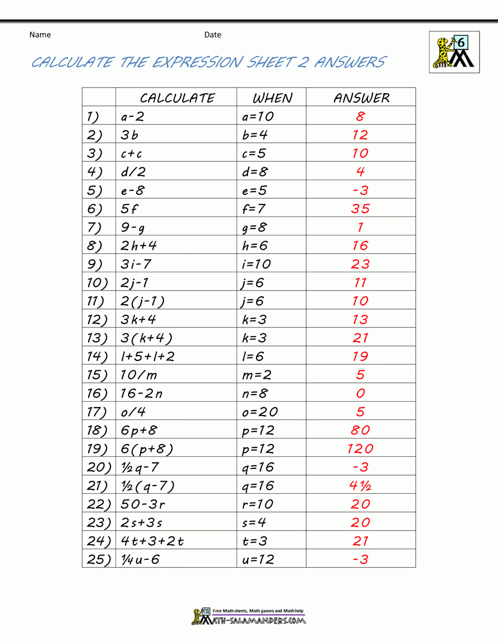 Basic Algebra Worksheets regarding Multiplication Worksheets 7Th Grade Pdf
