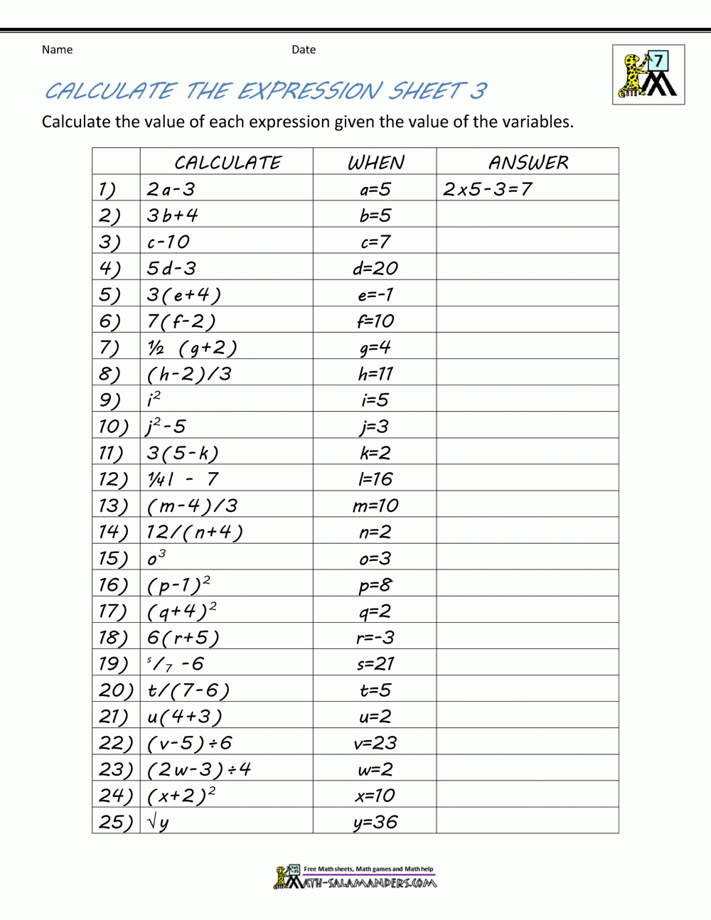 Basic Algebra Worksheets with Multiplication Worksheets 7Th Grade Pdf Basic Algebra Worksheets with Multiplication Worksheets 7Th Grade Pdf