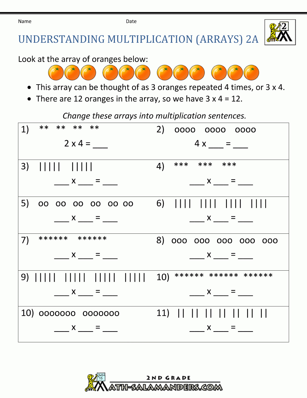 Beginning Multiplication Worksheets Using Arrays with regard to Printable Multiplication Array Worksheets