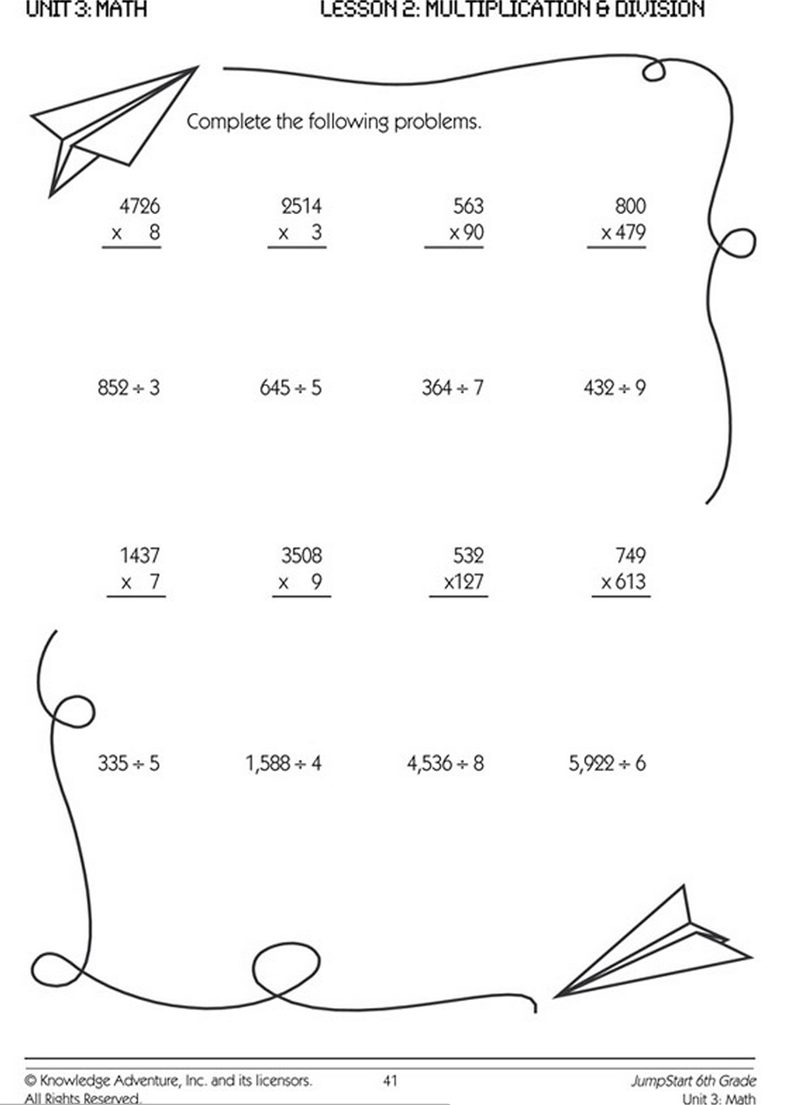 Brush Up On Your Multiplication And Division Skills pertaining to Worksheets In Multiplication And Division