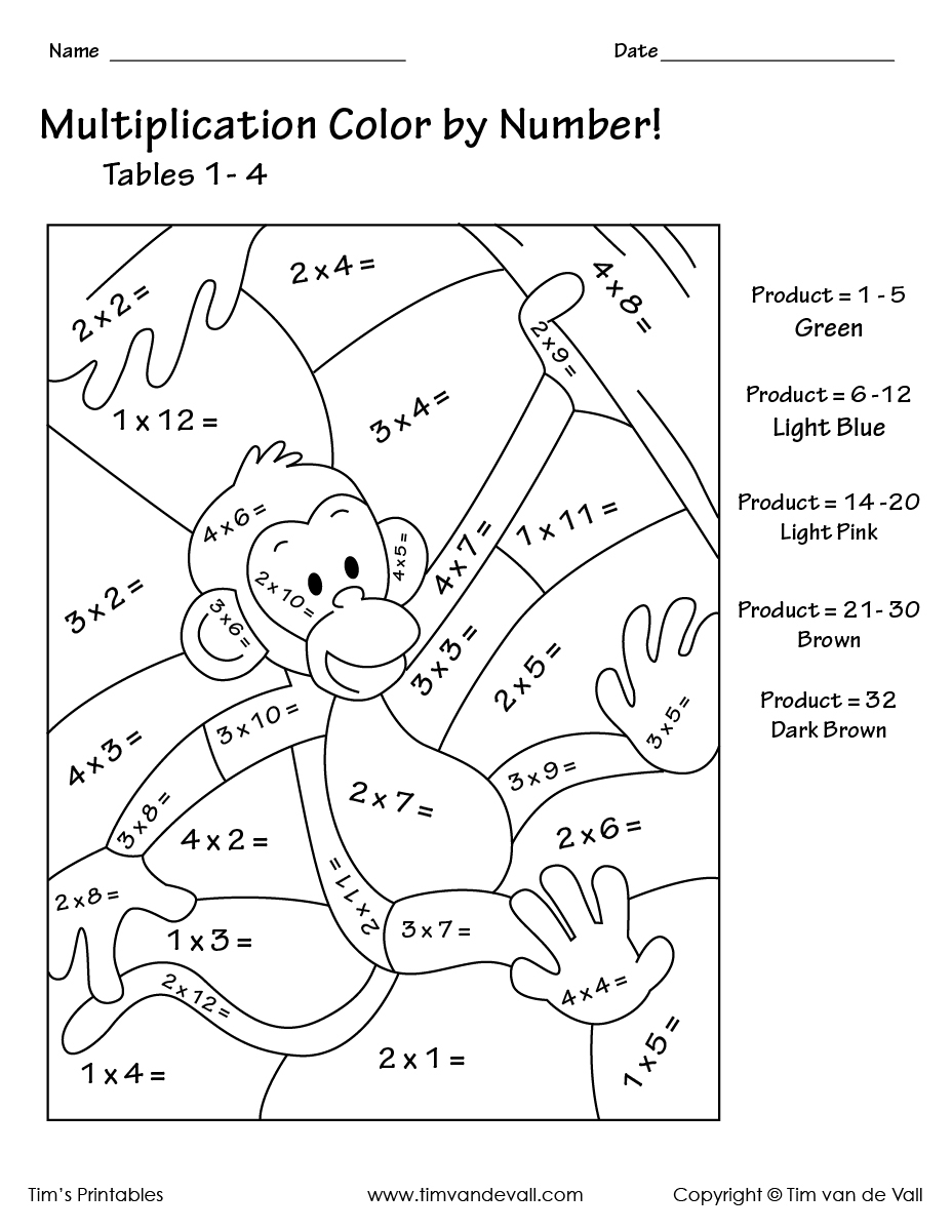 Coloring Book : Colormultiplication Number Tables in Worksheets Multiplication Pdf