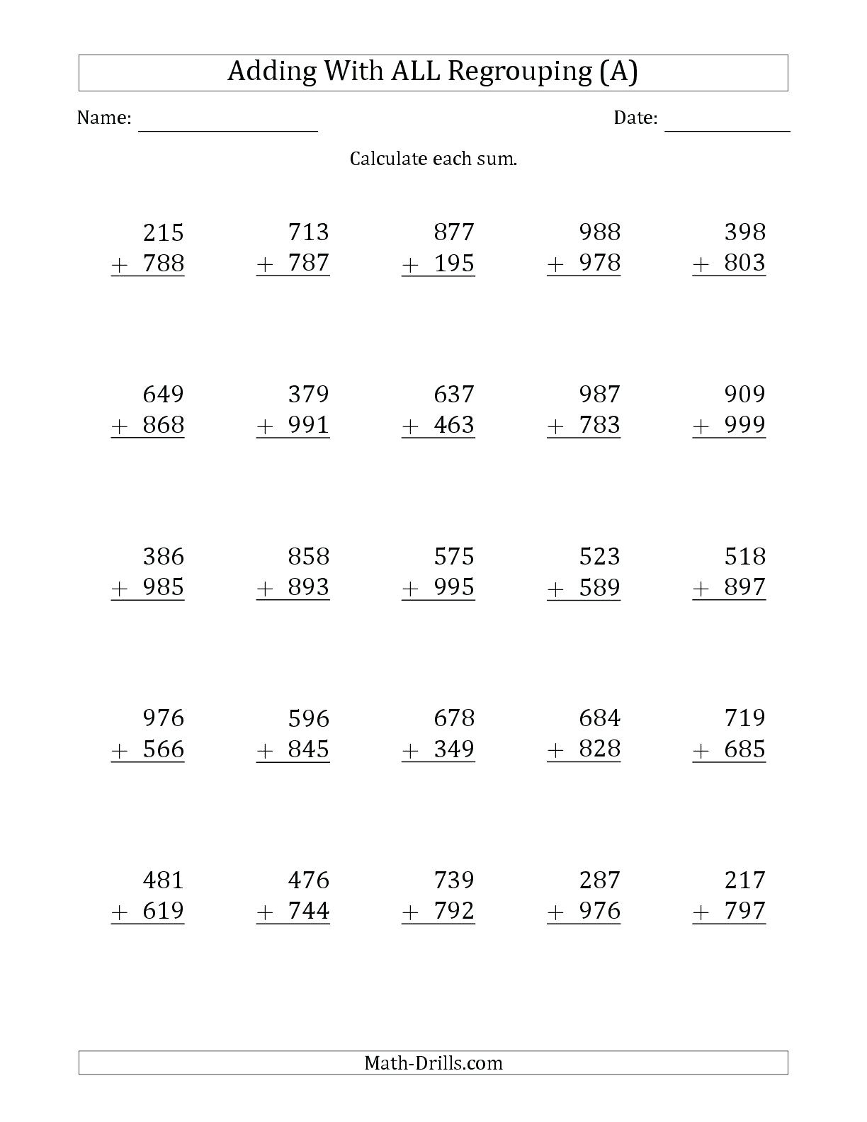 Coloring Book : Tremendous 2Nd Grade Digit Subtraction with regard to Multiplication Worksheets Regrouping