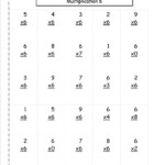 Copy Of Single Digit Multiplication Worksheets   Lessons Within Printable Multiplication Worksheets 6