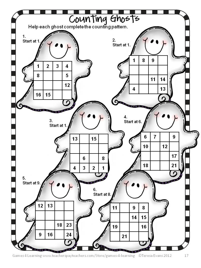 Counting Ghosts Is A Math Puzzle Sheet From Halloween Math pertaining to Multiplication Worksheets Halloween