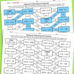 Decimal Addition And Subtraction Maze | Spectacular Sixth for Printable Decimal Multiplication Games