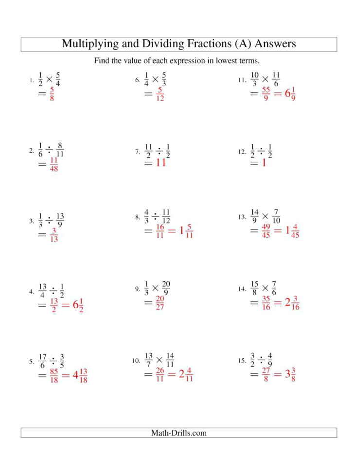 Multiplication And Division Worksheets Grade 5 By Brain 