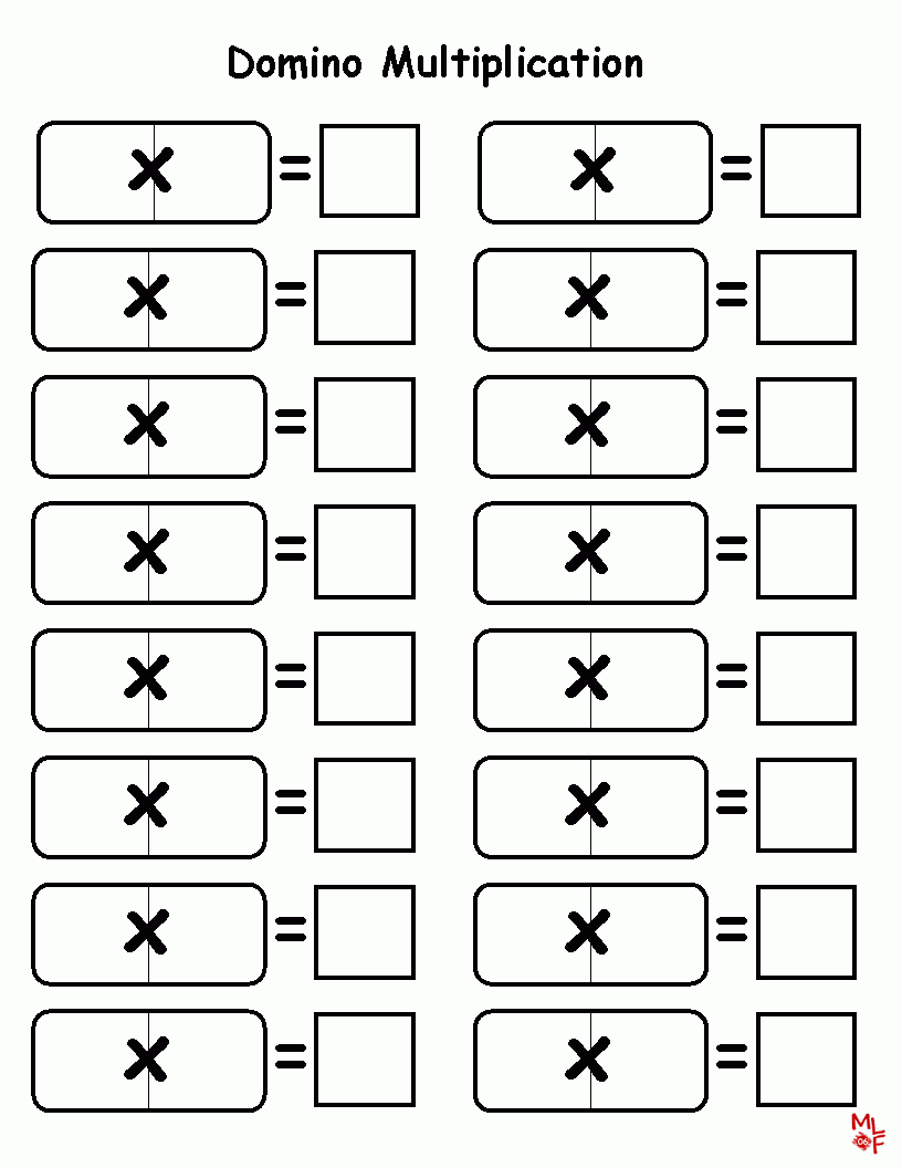 Domino Math Worksheet &amp; Kids Addition Math Worksheets For pertaining to Printable Multiplication Dominoes