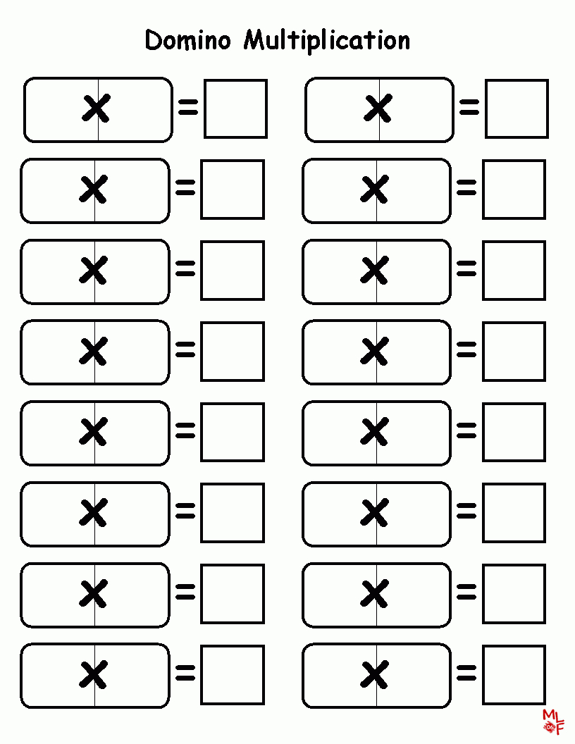 Domino Math Worksheet &amp;amp; Kids Addition Math Worksheets For pertaining to Printable Multiplication Dominoes