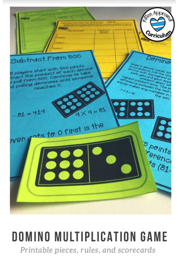 Domino Multiplication Games Printable Dominoes Math in Printable Multiplication Dominoes